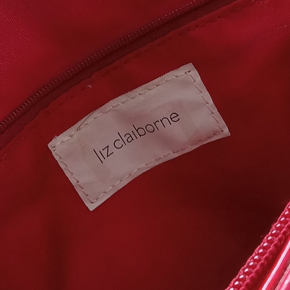 Liz Claiborne Shiny Red Croc-Embossed Tote - Picture 6 of 8